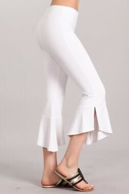Chatoyant Flared Asymmetric Hem White Large